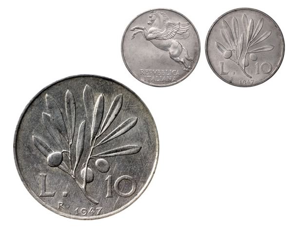 10 lire italiane del 1947