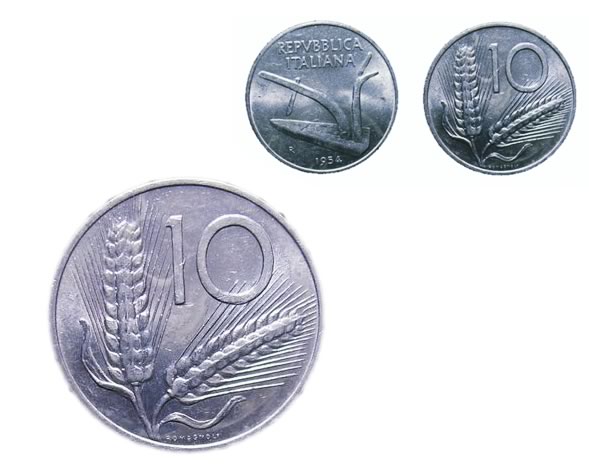 10 lire italiane del 1954