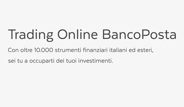 Trading online con BancoPosta